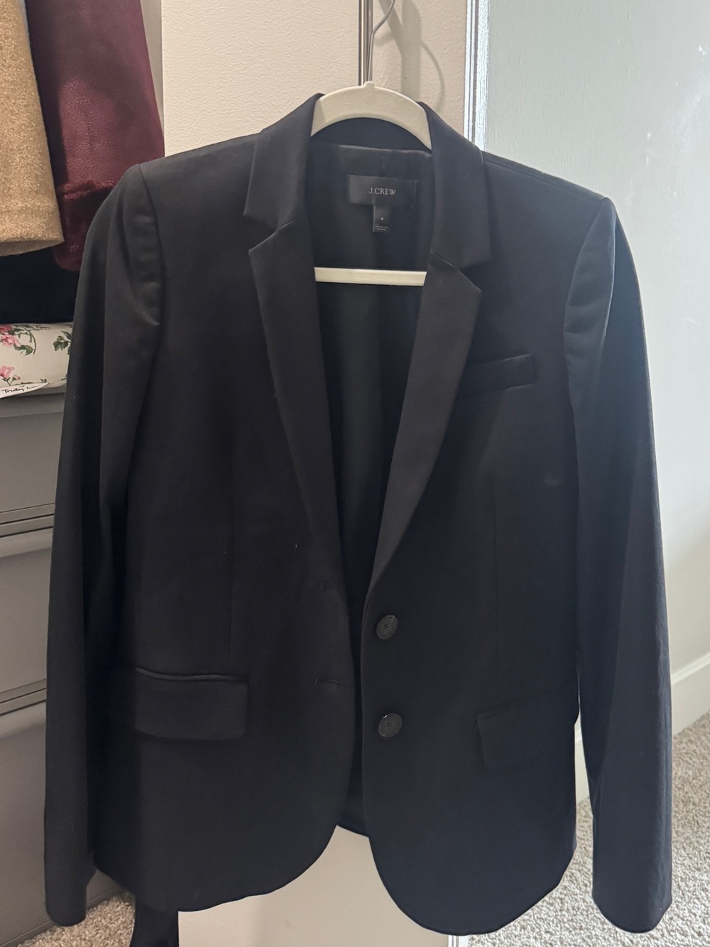 J. Crew Black Tailored Two-Button Blazer